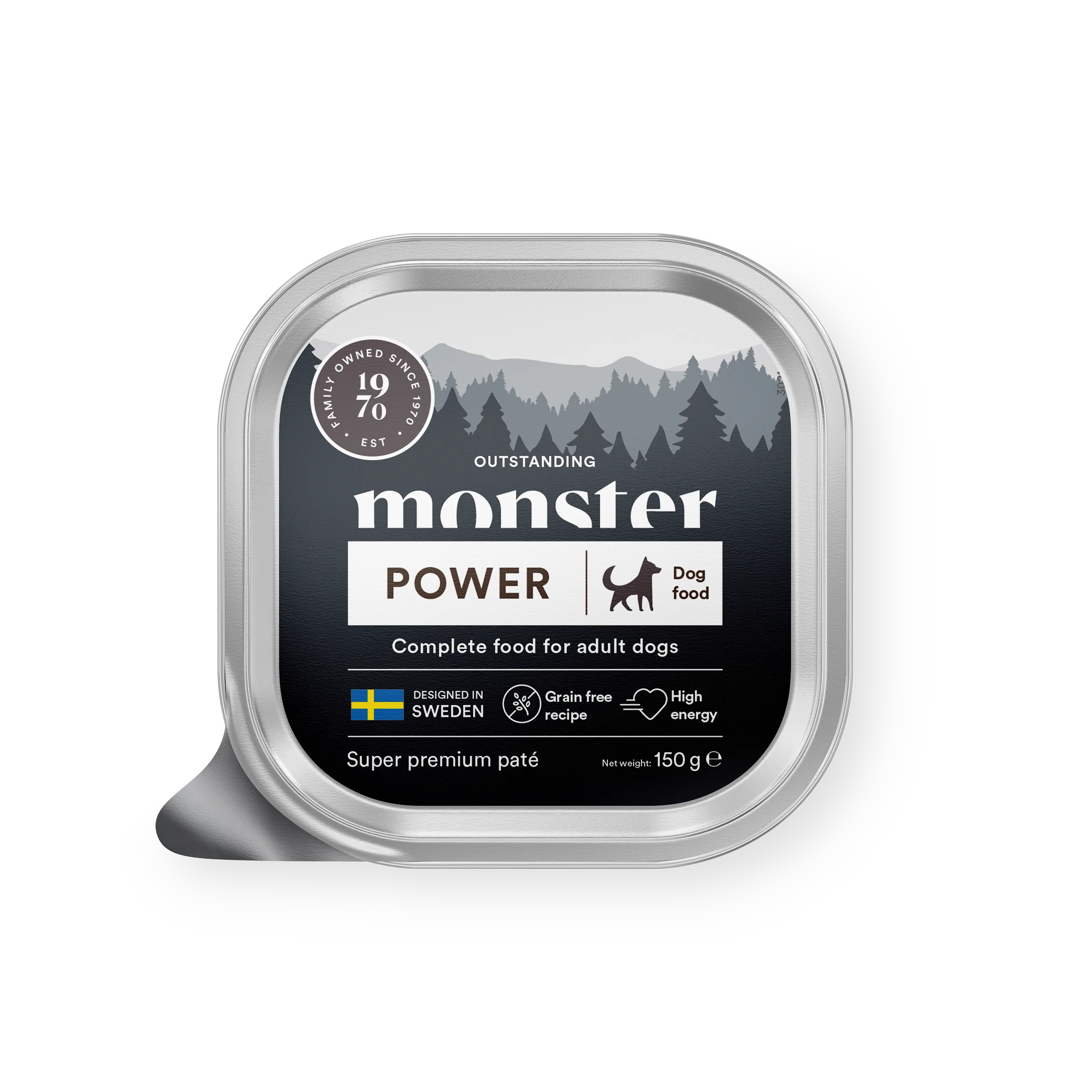 Monster Dog Power Paté -ruoka koirille, 150 gr