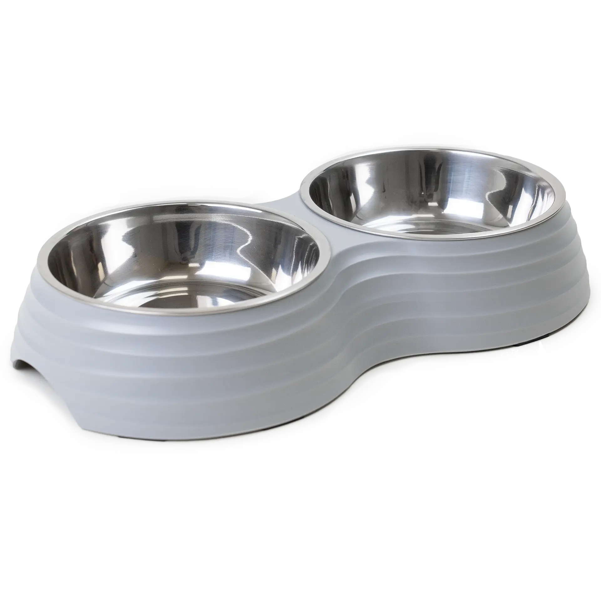 Kaksiosainen Ripple-ruokakulho harmaa M 350ml 32x17,5x6,5 cm