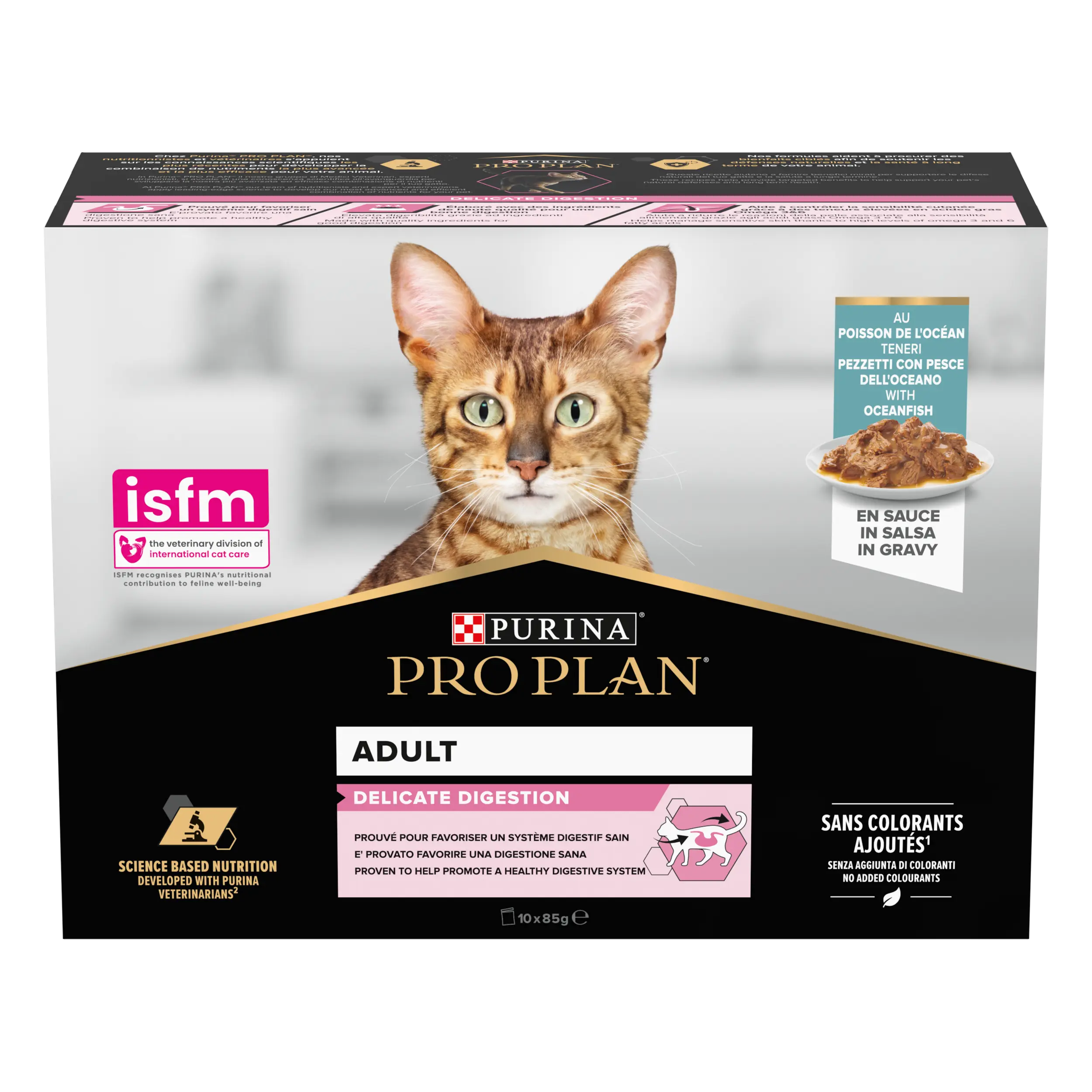Cat Wet Delicate with Ocean Fish in Gravy Turquoise 85 g x 10 kpl