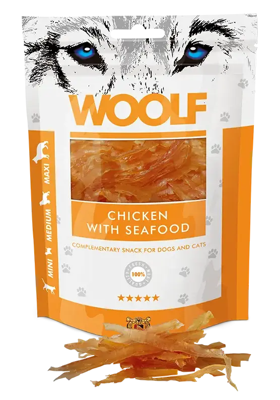 Chicken and Seafood Hundgodis 100g
