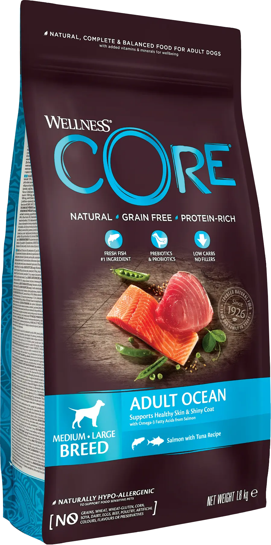 Dog Adult Ocean Medium & Large Breed Salmon & Tuna Dry 1,8 kg
