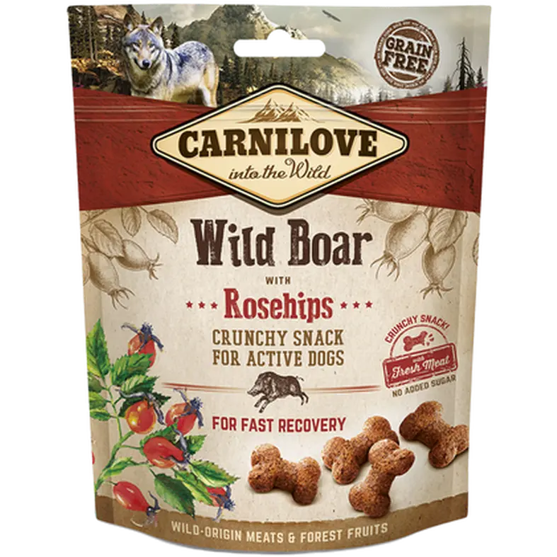 Dog Crunchy Snack Wild Boar & Rosehips