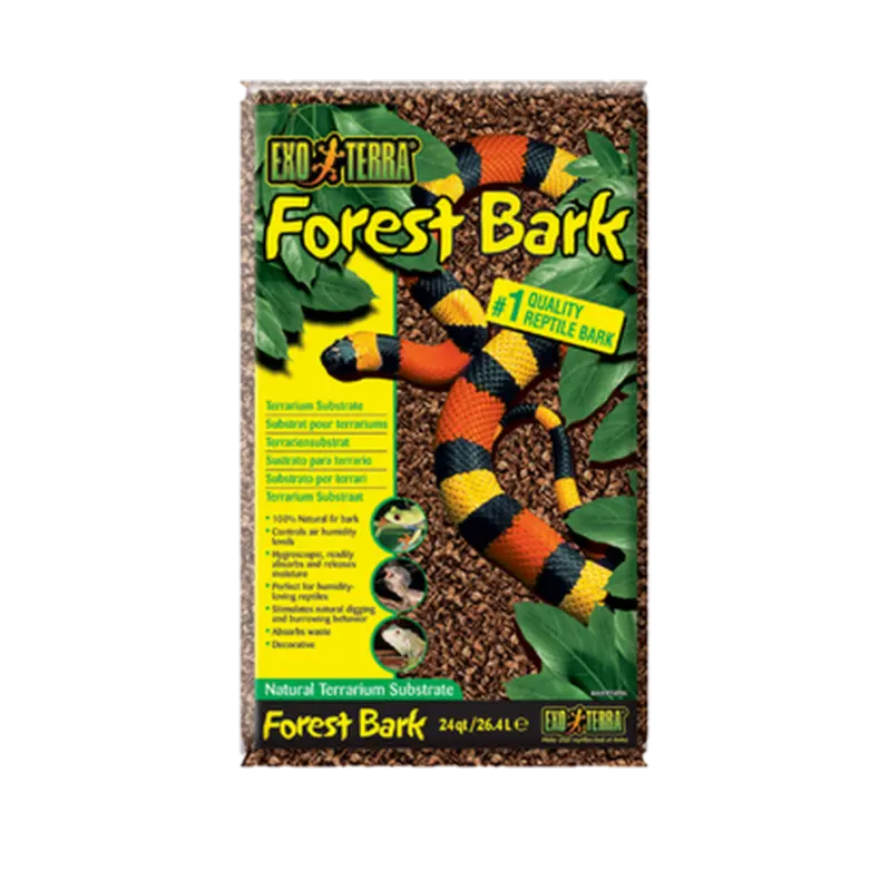 Skogsbark - naturlig terrariumsubstrat brun 8,8 L