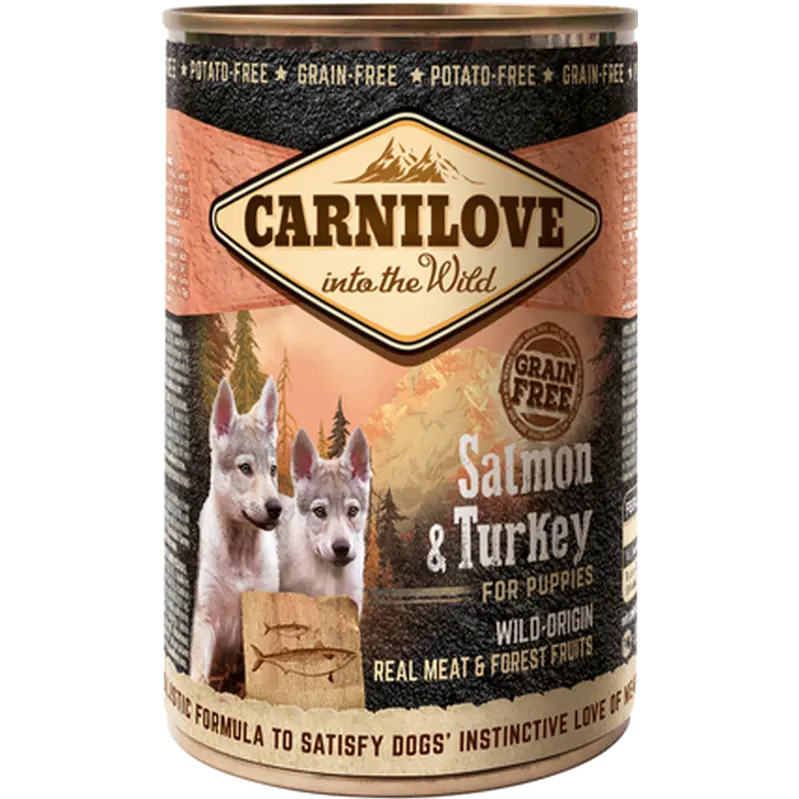 Dog Wild Meat Salmon & Turkey for Puppies 400 g