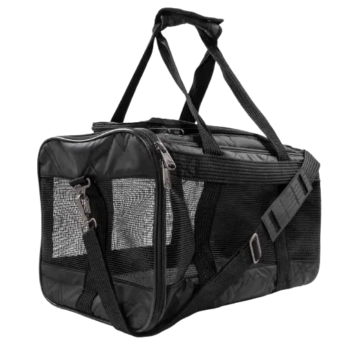 Deluxe lemmikkieläinten kantokoppa Musta Medium 43x28x26,5cm