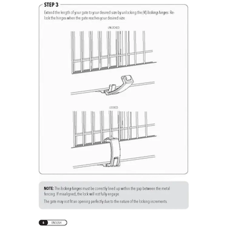 Pet Gate Freestanding Small Extra Wide