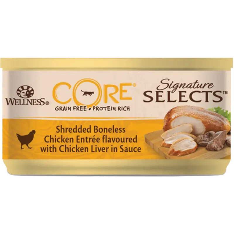 Cat Adult Signature Selects Shredded Chicken & Chicken Liver Wet 79 g