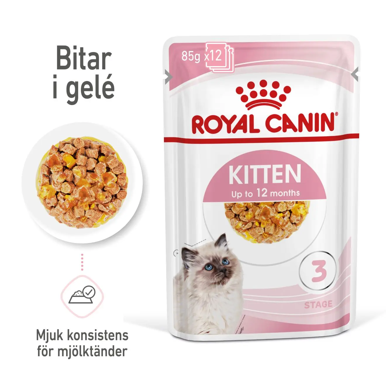 Feline Wet Kitten Jelly 85 g x 12 st - Annospusseja