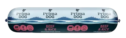 Kjøttpølse biff og ris 800g