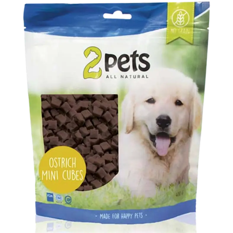 Dogsnack Ostrich Mini Cubes 100 g