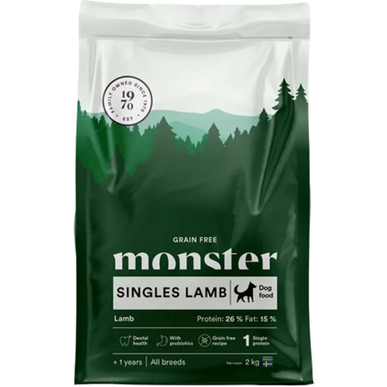 Dog Grain Free Singles Lamb All Breed Green 12 kg