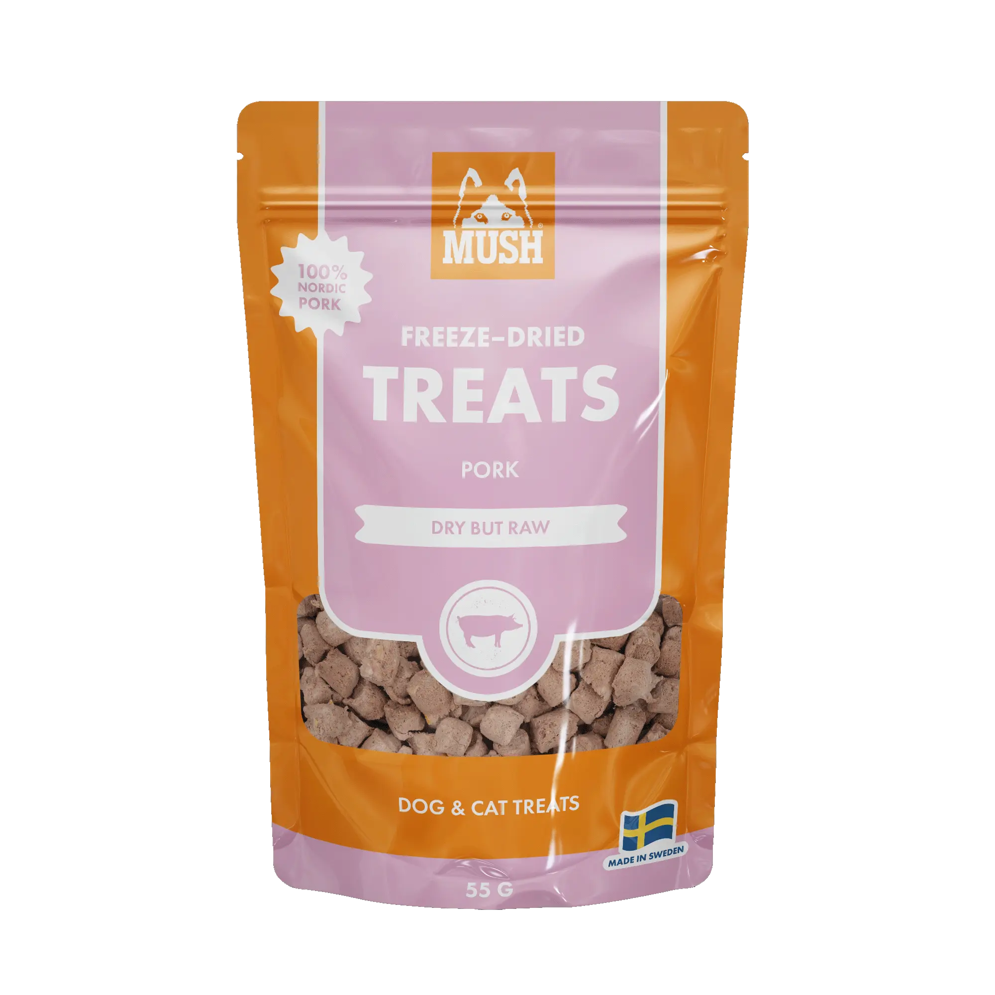Treats Frysetørket Godbit med gris, 55 g