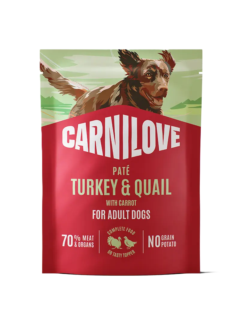 Dog Pouch Paté Kalkun & Quial med gul gulrot 300 g