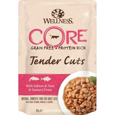Cat Adult Tender Cuts Salmon & Tuna in Savoury Gravy Wet 85 g