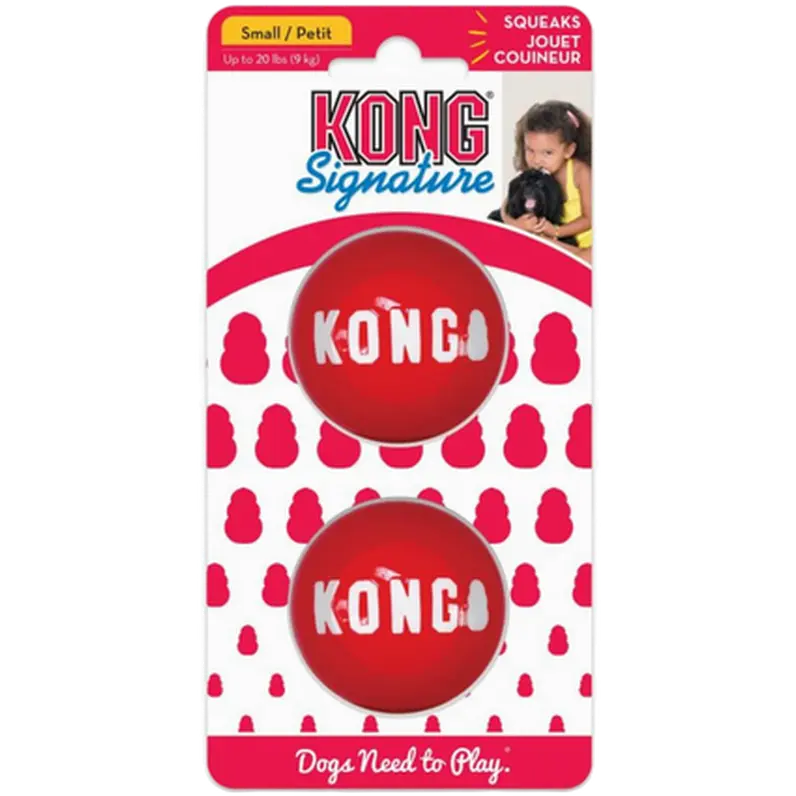 Signature Ball Dog Toy 2-Pack Large 8cm