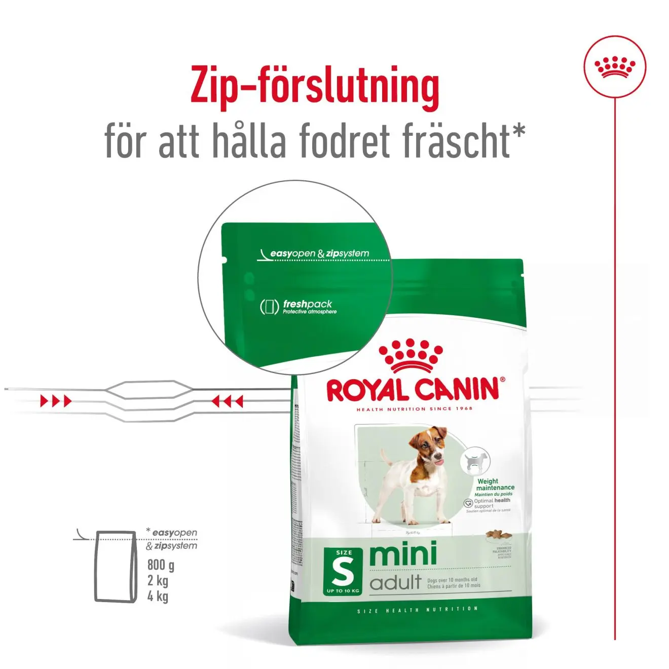 Mini Adult Torrfoder för hund