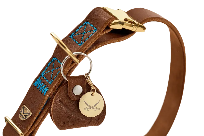 Hundhalsband Sansibar Cognac