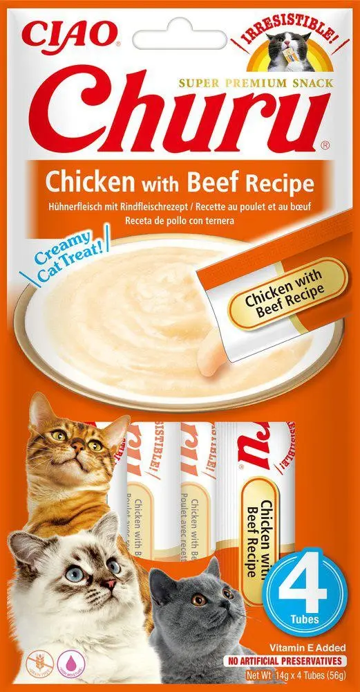 Cat Creamy Chicken with Beef, 4-pakkaus