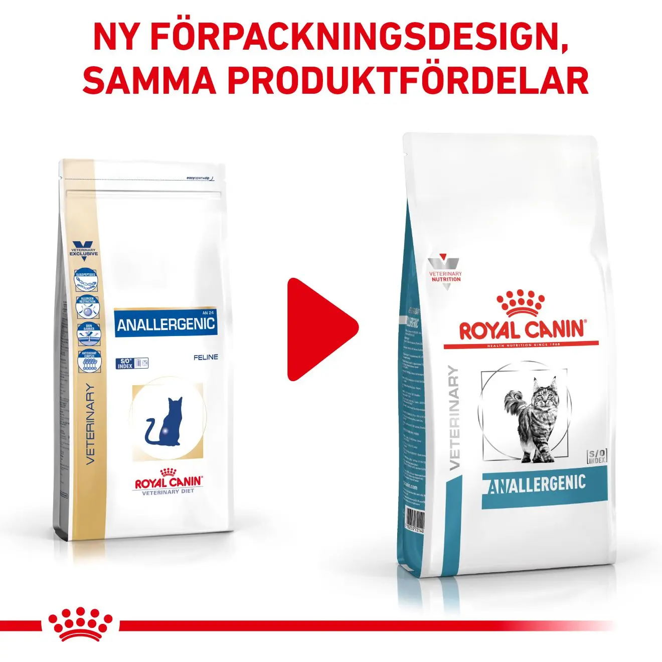 Derma Anallergenic torrfoder för katt