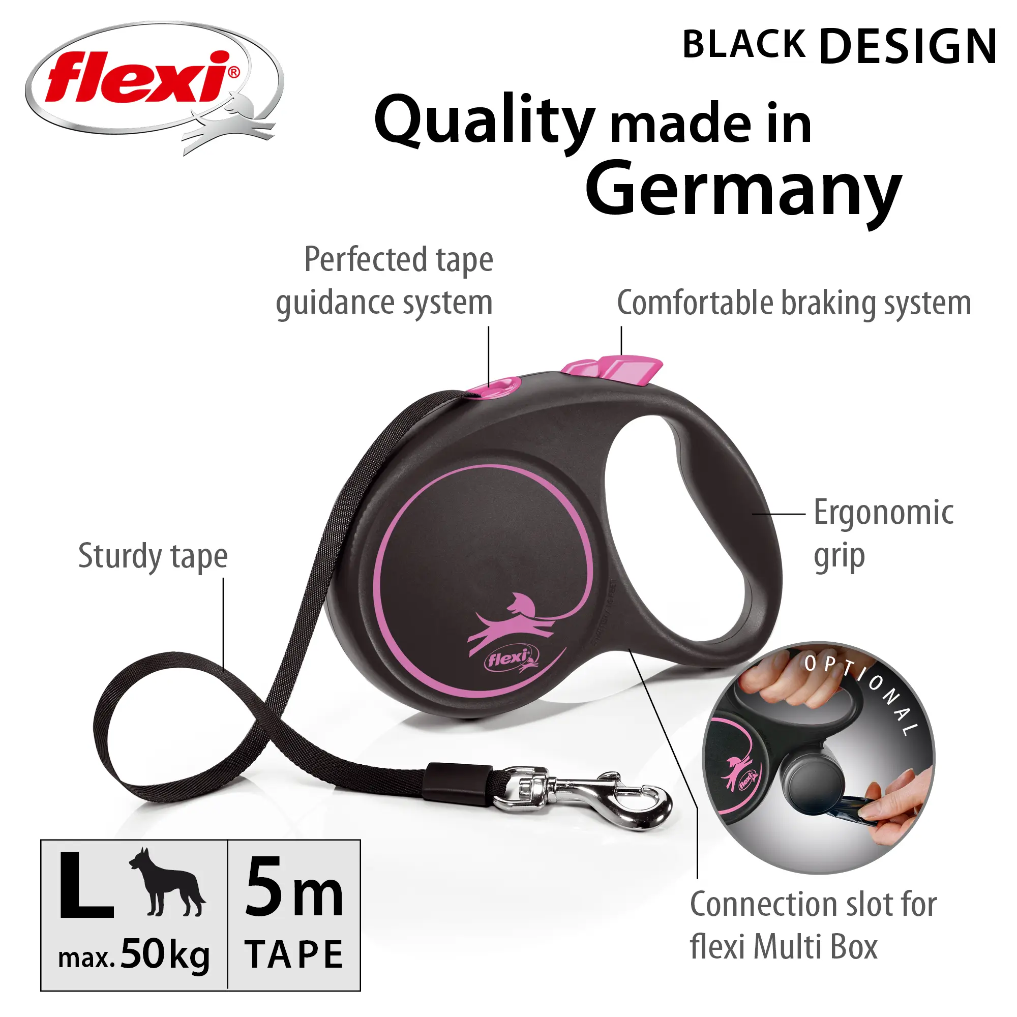 Kelatalutin Black Design Tape Pinkki