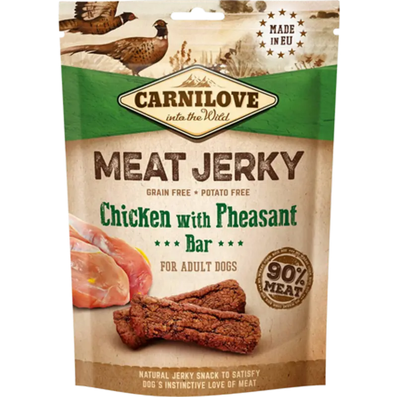 Jerky kylling med fasan bar 100g