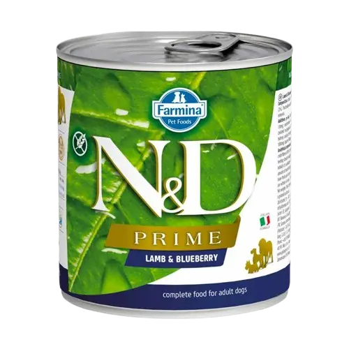 N&D Prime Lamb & Blueberry Våtfôr Til Hund 285 g