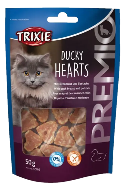 Premio Ducky Hearts kissan herkut 50g