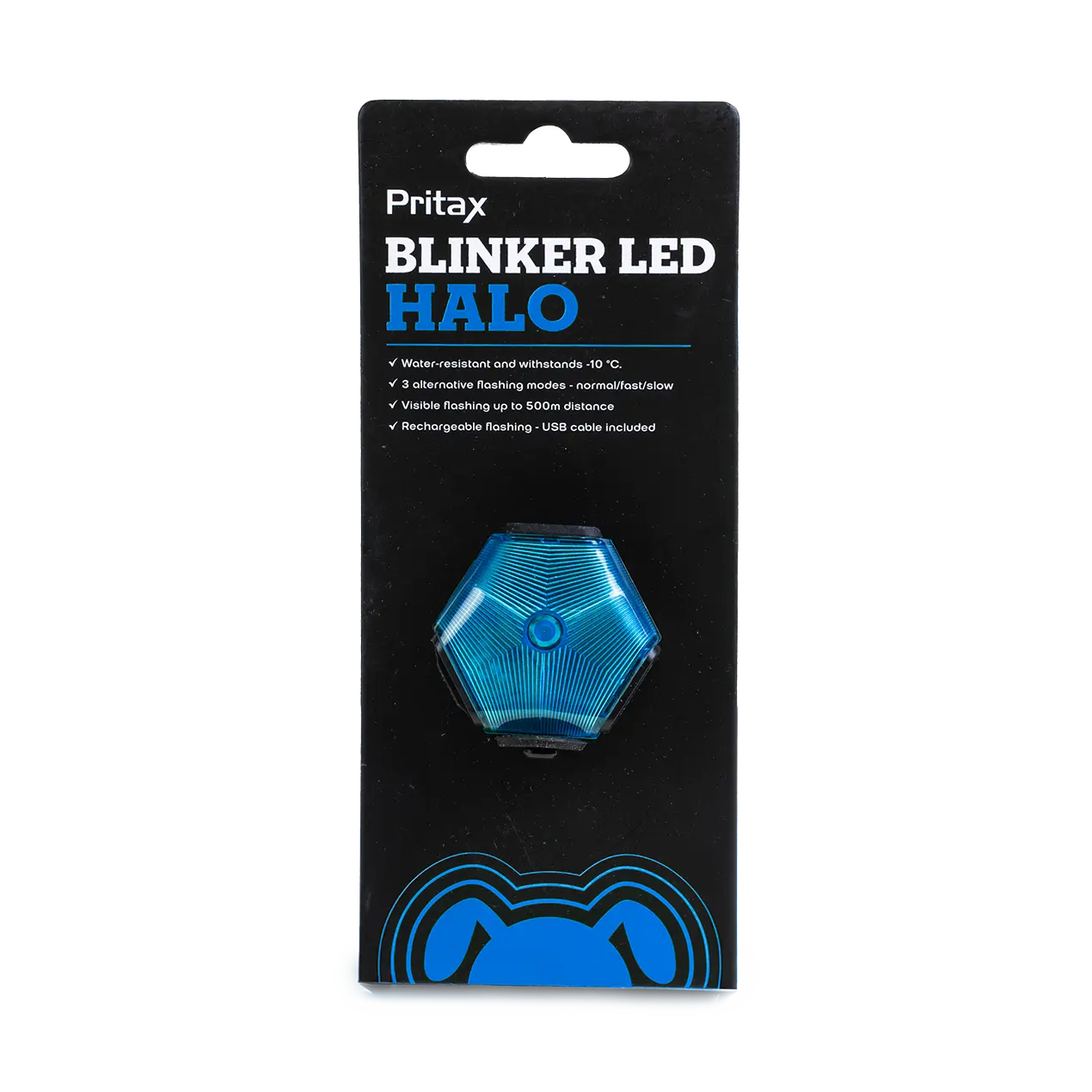 Vilkkuva LED Halo, 5cm, sininen