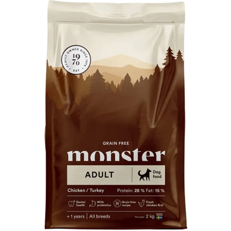 Dog Original Grain Free Adult All Breed Chicken & Turkey Brown 17 kg