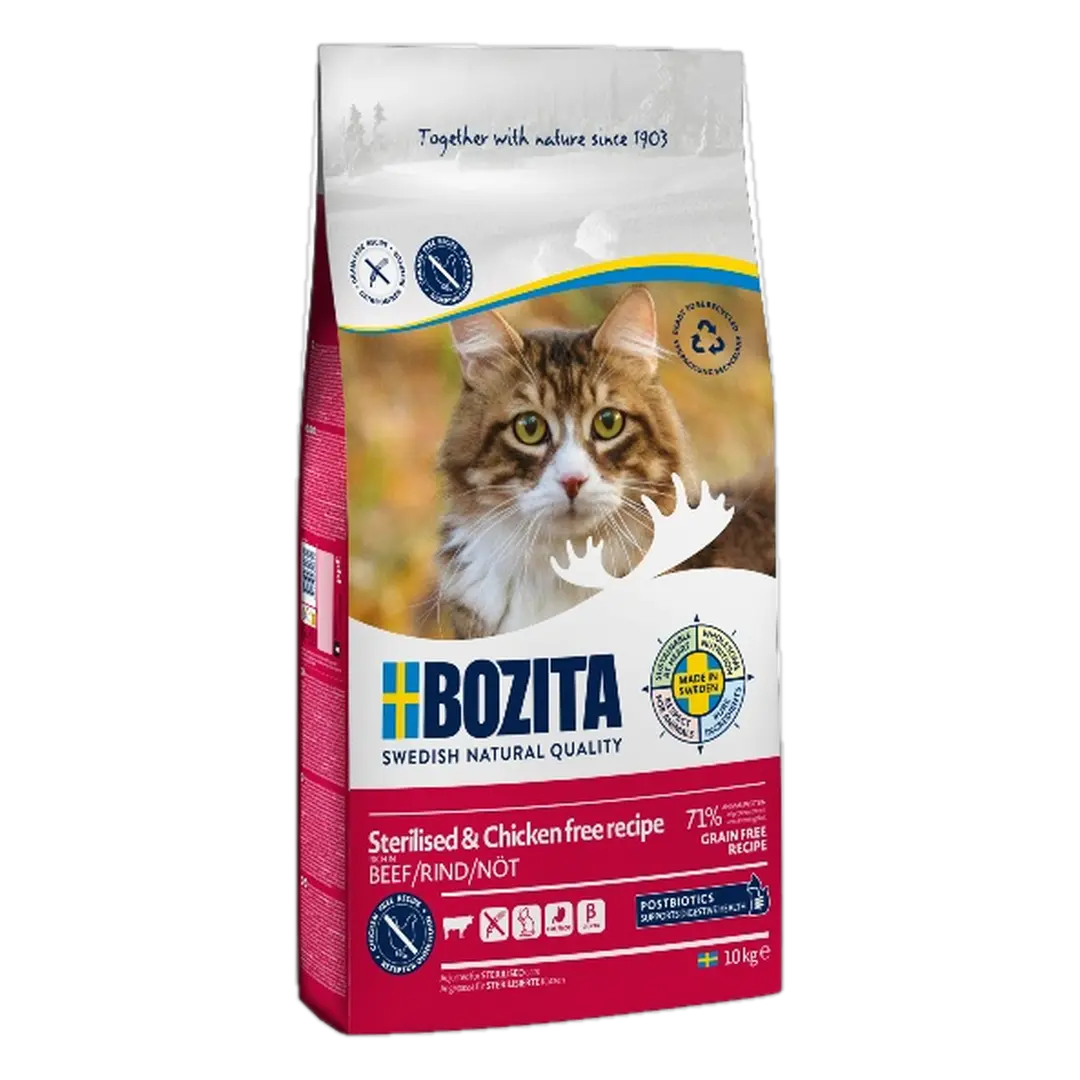 Bozita Tørrfôr Sterilised Beef Kyllingfri 2 kg