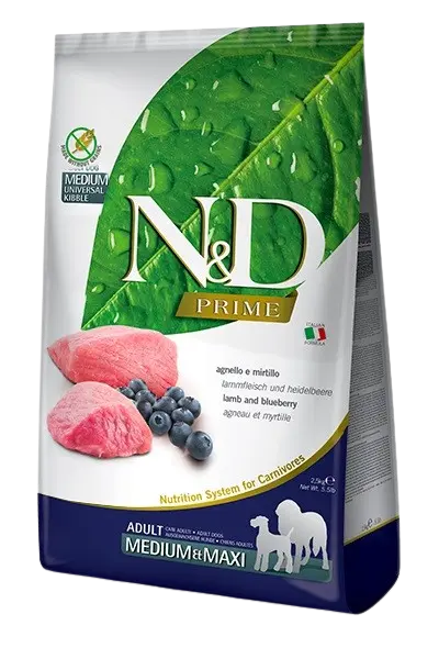 N&D Prime Lamb & Blueberry Adult Medium/Maxi 12 kg