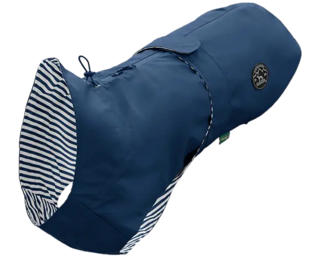 Regnfrakk Milford Blue 70 cm - Med glidelås i nakken