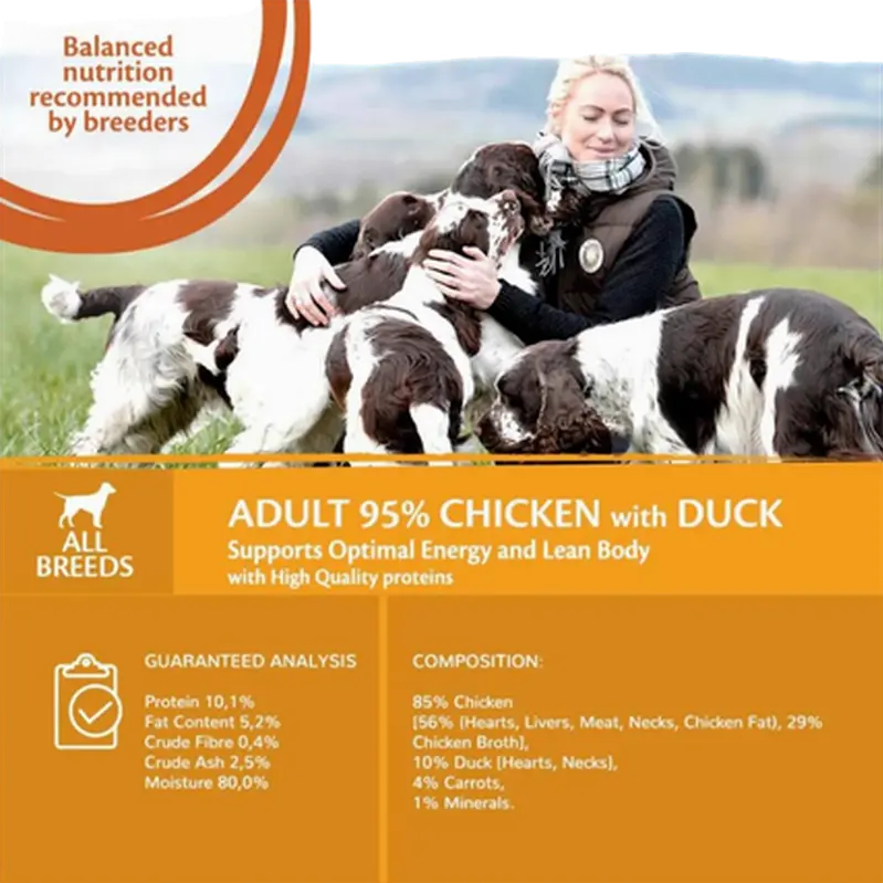 Dog Adult 95% Duo Protein Chicken & Duck