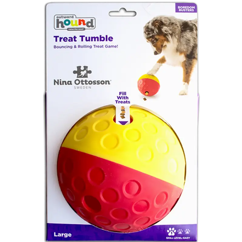 Dog Treat Tumble Plastic, Level 1 (Beginner) Röd