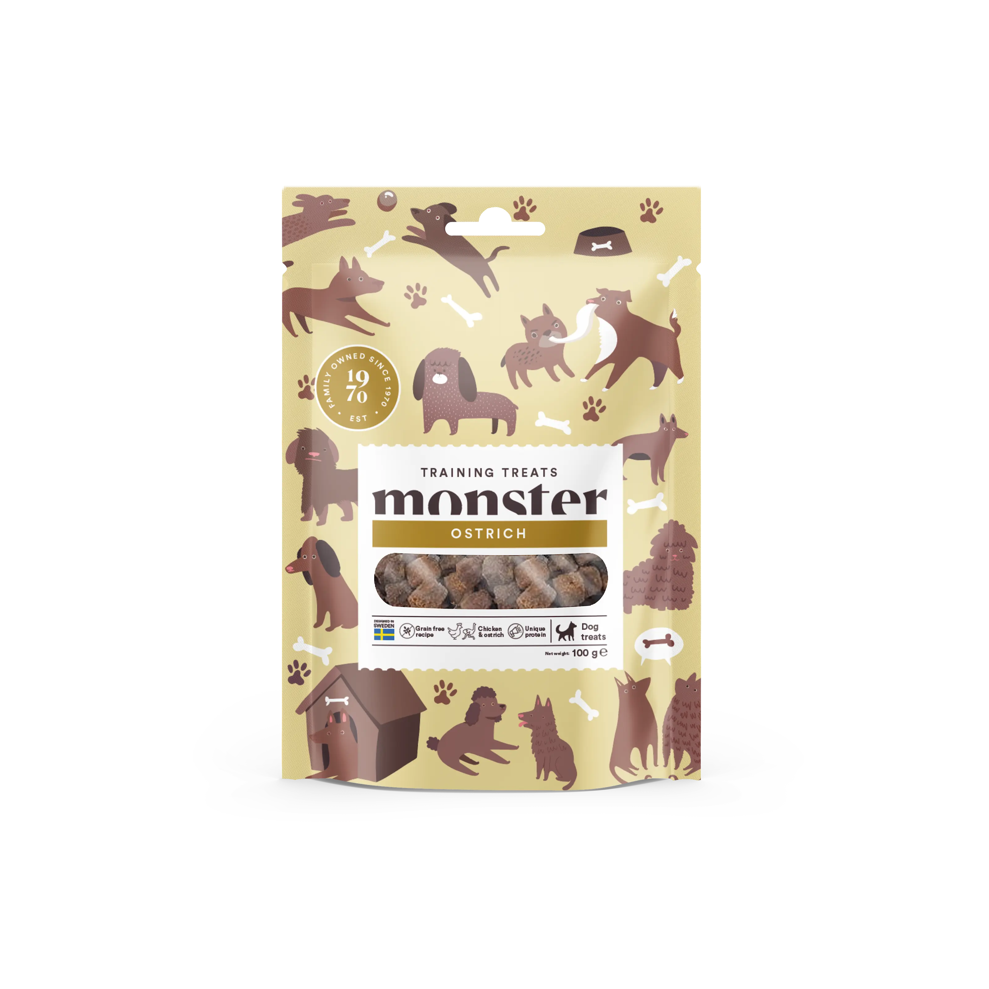 Koiran koulutusherkut strutsi 100 g
