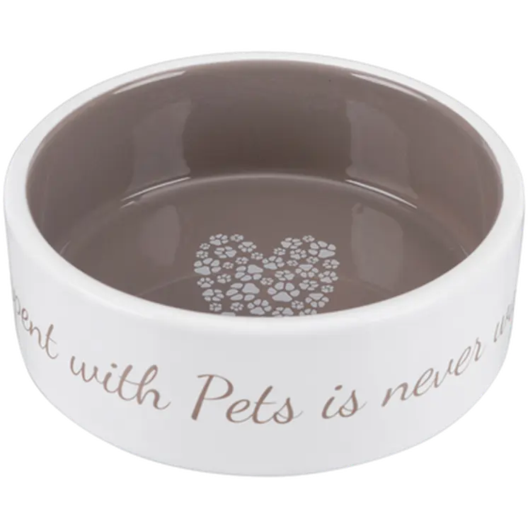 Pet's Home Ceramic Bowl 0.3 l/ø12 cm Cream/Taupe