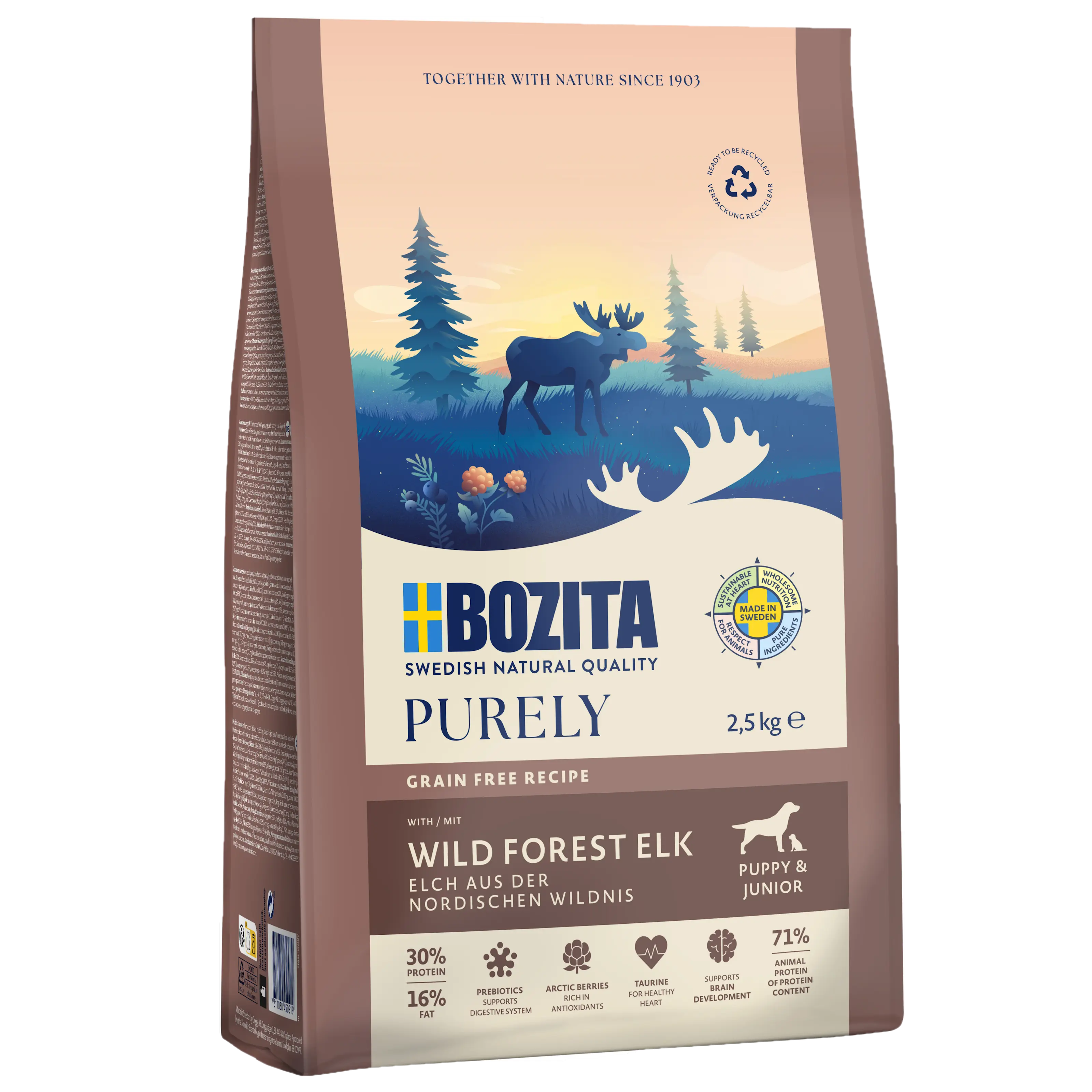 Dog Purely Puppy & Junior Elk 2,5kg