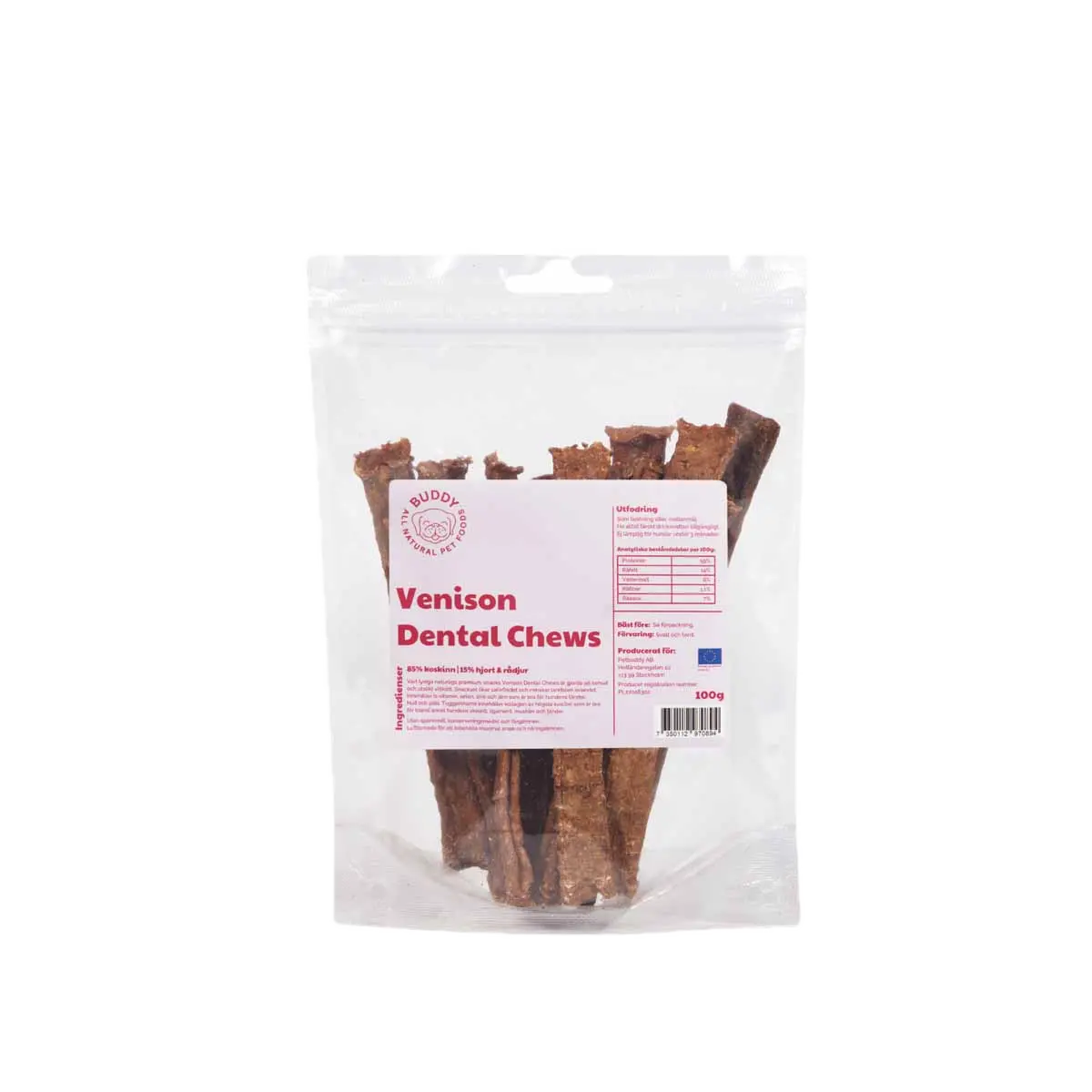 Buddy Pet Foods Venison Dental Chew 100 g
