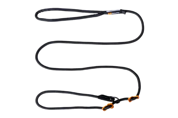 Retrieverbånd 1,6 m/6 mm svart