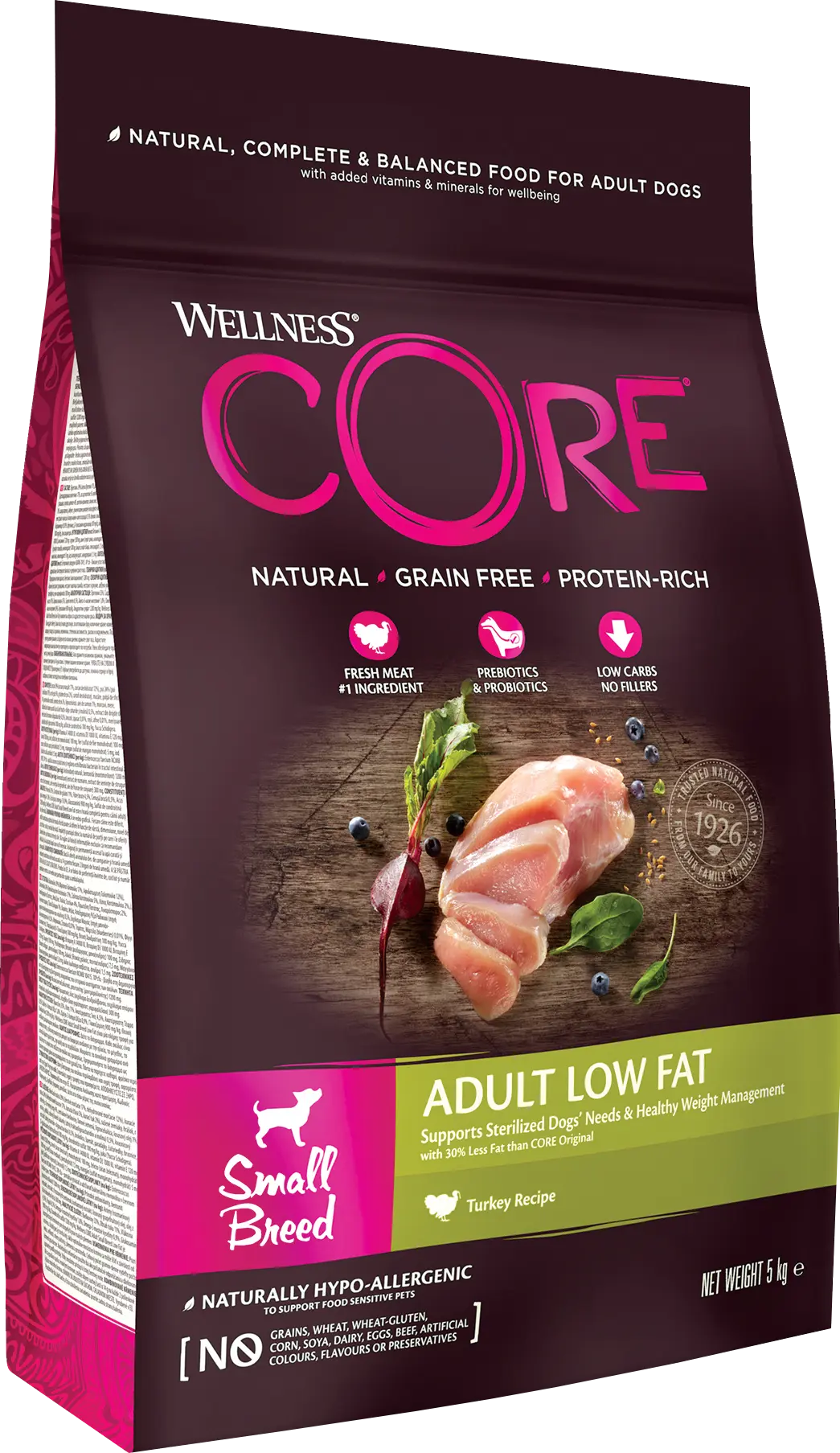 Dog Adult Low Fat Small Breed Turkey Dry