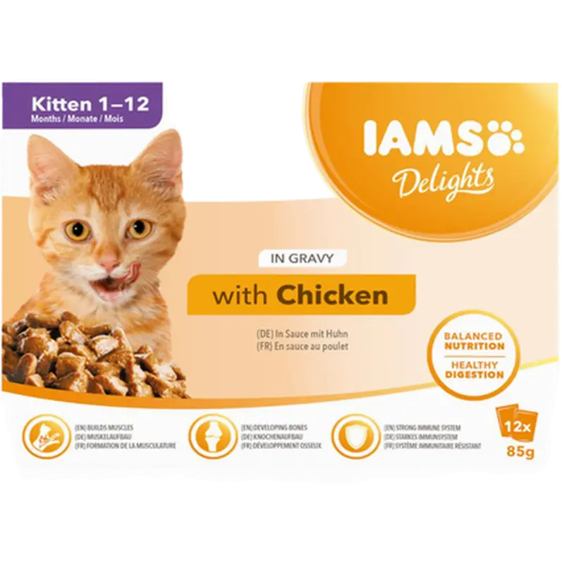 Delights Multipack Kitten Gravy White 85 g x 12 st - Annospusseja